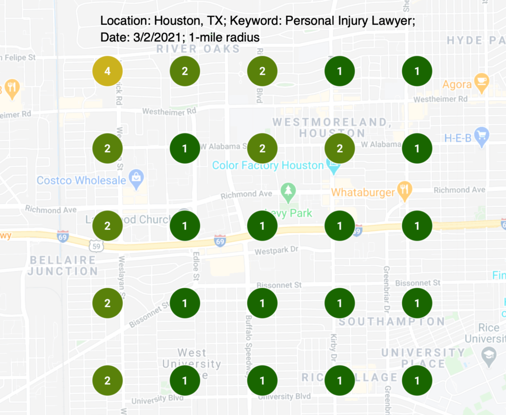 Local SEO for lawyers results