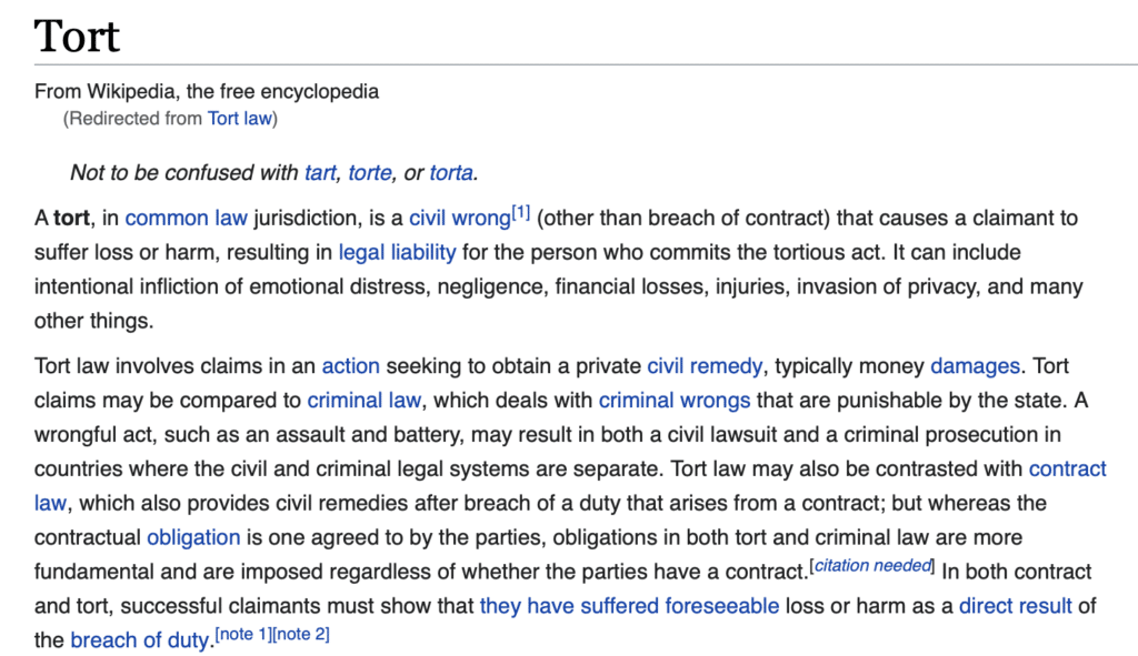 tort law