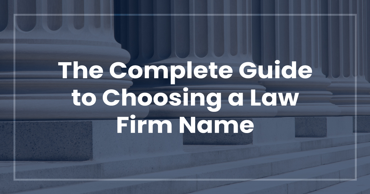 how to choose a law firm name