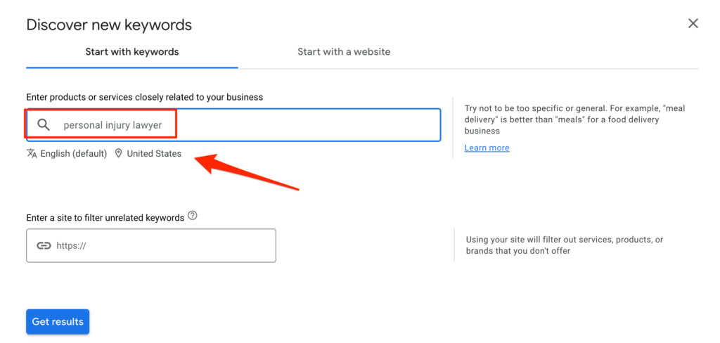Google Ads Keyword Planner