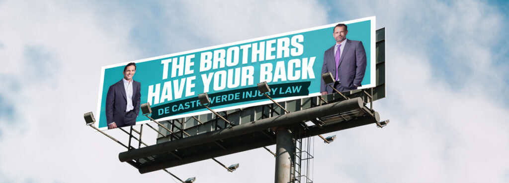 De Castroverde Injury Law billboard