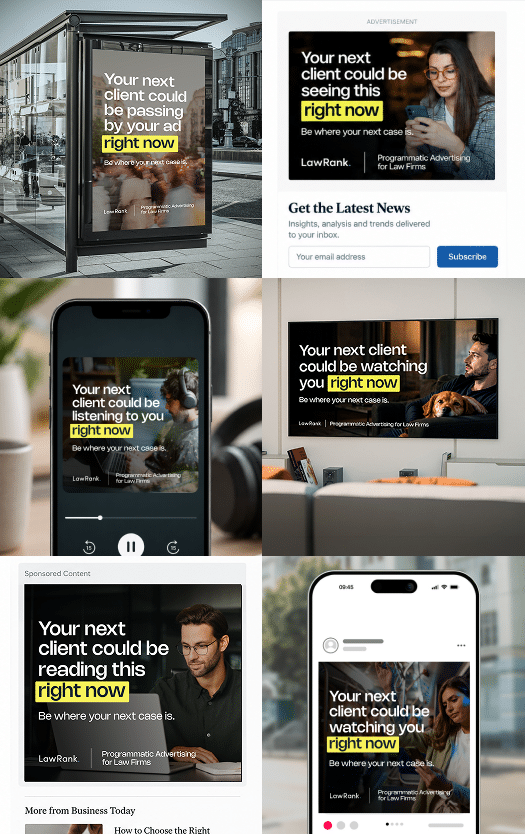 Placement options for advertising across different mediums, including digital billboards and digital ads.